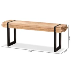 Henson Wood And Black Finished Metal Bench Brown - Baxton Studio 13 Henson Wood And Black Finished Metal Bench Brown - Baxton Studio -Baxton Studio GUEST 6a71aeeb 8691 4023 bfa5 ea2f97f3abe2