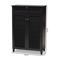 Shelf Wood Shoe Storage Cabinet With Drawer Coolidge Black - Baxton Studio 17 Shelf Wood Shoe Storage Cabinet With Drawer Coolidge Black - Baxton Studio -Baxton Studio GUEST 6a8d38a6 51bb 4c06 b87a 64d900ced4c4