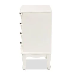 Callen Wood 4 Drawer Nightstand White - Baxton Studio -Baxton Studio GUEST 6c1e8681 8142 4f8e a002 82f1097ac210