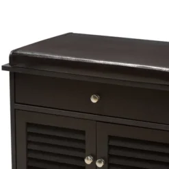 Leo Modern And Contemporary Wood 2 Drawer Shoe Storage Bench Dark Brown - Baxton Studio 13 Leo Modern And Contemporary Wood 2 Drawer Shoe Storage Bench Dark Brown - Baxton Studio -Baxton Studio GUEST 6cd608c8 7e20 4a1a a864 f5e6980b9a69