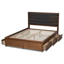 Elin Wood Platform Storage Bed With Drawers Dark Gray/Walnut - Baxton Studio 16 Elin Wood Platform Storage Bed With Drawers Dark Gray/Walnut - Baxton Studio -Baxton Studio GUEST 6d59fecd 3447 4a0a bbef 1eabadc8254b