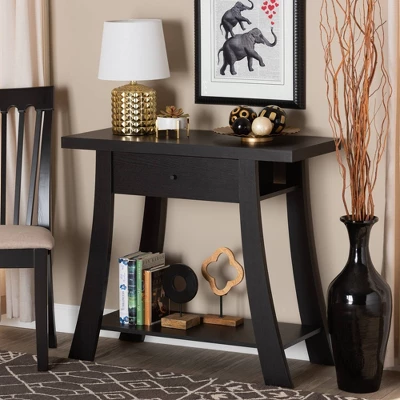 Herman Wood 1 Drawer Console Table - Baxton Studio 7 Herman Wood 1 Drawer Console Table - Baxton Studio - Image 7