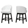 2pc Theron Faux Leather And Wood Swivel Counter Stool Set - Baxton Studio