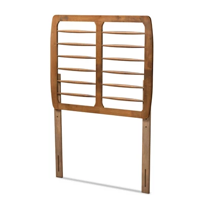 Carolyn Wood Headboard Walnut - Baxton Studio 4 Carolyn Wood Headboard Walnut - Baxton Studio - Image 4