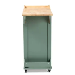 Dorthy Two-Tone Wood Kitchen Cart Green/Natural - Baxton Studio 18 Dorthy Two-Tone Wood Kitchen Cart Green/Natural - Baxton Studio -Baxton Studio GUEST 6f837371 c6aa 45fd adca 170168fcd395