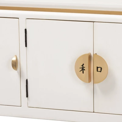 Aiko Wood Console Table White - Baxton Studio 3 Aiko Wood Console Table White - Baxton Studio - Image 3