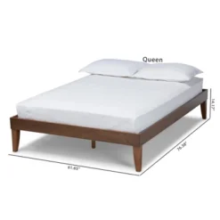 Lucina Walnut Platform Bed Frame Brown - Baxton Studio -Baxton Studio GUEST 7047c7fc cc9f 4399 994a 6ea11d3d1ada