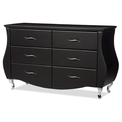 Enzo Modern And Contemporary Faux Leather 6 Drawer Dresser - Baxton Studio 4 Enzo Modern And Contemporary Faux Leather 6 Drawer Dresser - Baxton Studio - Image 4