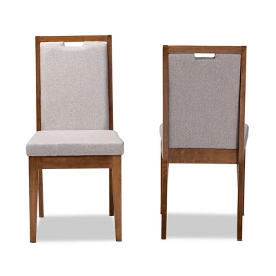 2pc Octavia Wood Dining Chair Set - Baxton Studio 1 2pc Octavia Wood Dining Chair Set - Baxton Studio