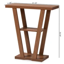 Boone Wood Console Table Walnut Brown - Baxton Studio: Modern Entryway Furniture With Shelf, Space-Saving Design 11 Boone Wood Console Table Walnut Brown - Baxton Studio: Modern Entryway Furniture With Shelf, Space-Saving Design -Baxton Studio GUEST 71675291 7c1b 48aa 9911 b90f45df343c