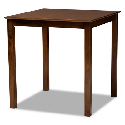 5pc Lenoir Upholstered Wood Pub Counter Height Dining Set Gray/Walnut - Baxton Studio 2 5pc Lenoir Upholstered Wood Pub Counter Height Dining Set Gray/Walnut - Baxton Studio - Image 2