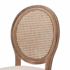 Set Of 2 Louis Fabric Upholstered With Rattan And Wood Dining Chairs Beige/Brown - Baxton Studio 11 Set Of 2 Louis Fabric Upholstered With Rattan And Wood Dining Chairs Beige/Brown - Baxton Studio -Baxton Studio GUEST 7378d1f3 5dc2 4336 940f ff3b2954e664