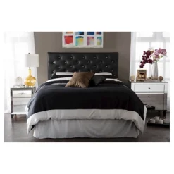 Viviana Modern And Contemporary Faux Leather Upholstered Button-Tufted Headboard - Baxton Studio 5 Viviana Modern And Contemporary Faux Leather Upholstered Button-Tufted Headboard - Baxton Studio -Baxton Studio GUEST 7419b379 5ac8 4088 8c5b 1a494fe66231