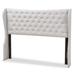 Cadence Modern And Contemporary Fabric Button Tufted Winged Headboard Gray - Baxton Studio 9 Cadence Modern And Contemporary Fabric Button Tufted Winged Headboard Gray - Baxton Studio -Baxton Studio GUEST 7433deba f328 400b 9c2f 02815fc7d44a