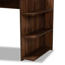 Garnet Wood Desk With Shelves Walnut/Brown - Baxton Studio -Baxton Studio GUEST 743c3a86 4d19 4df7 9c9d e2fe572c9cca