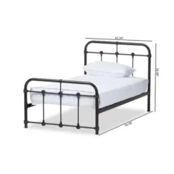 Twin Mandy Vintage Industrial Finished Metal Platform Bed Black - Baxton Studio 11 Twin Mandy Vintage Industrial Finished Metal Platform Bed Black - Baxton Studio -Baxton Studio GUEST 744cb5c0 2dd7 49c9 a41d f393066eb9f0