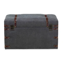 Palma Modern Transitional Fabric Upholstered Storage Trunk Ottoman Gray - Baxton Studio: Cushioned, Antique Brass Latches, No Assembly Required 13 Palma Modern Transitional Fabric Upholstered Storage Trunk Ottoman Gray - Baxton Studio: Cushioned, Antique Brass Latches, No Assembly Required -Baxton Studio GUEST 74892547 4ea7 41fd a3b4 e8ce42daaefd