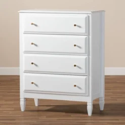 4 Drawer Naomi Wood Bedroom Chest White/Gold - Baxton Studio 13 4 Drawer Naomi Wood Bedroom Chest White/Gold - Baxton Studio -Baxton Studio GUEST 76060047 009a 4659 ba70 622b358013a4
