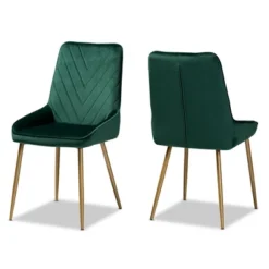2pc Priscilla Velvet Fabric Upholstered Metal Dining Chair Set - Baxton Studio 20 2pc Priscilla Velvet Fabric Upholstered Metal Dining Chair Set - Baxton Studio -Baxton Studio GUEST 774d7358 8e99 4b04 a0a8 63e6696f5939