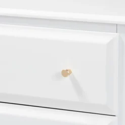 3 Drawer Naomi Wood Bedroom Chest White/Gold - Baxton Studio 11 3 Drawer Naomi Wood Bedroom Chest White/Gold - Baxton Studio -Baxton Studio GUEST 777228b4 54b6 4080 83a0 10393b9c1f68
