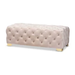 Avara Velvet Button Tufted Bench Ottoman - Baxton Studio 19 Avara Velvet Button Tufted Bench Ottoman - Baxton Studio -Baxton Studio GUEST 77728033 9671 41c2 af66 bae7a9557f9a