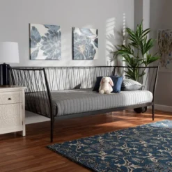Twin Lysa Metal Daybed Black - Baxton Studio -Baxton Studio GUEST 7772a774 b76c 4502 877f 415e3b9b508d