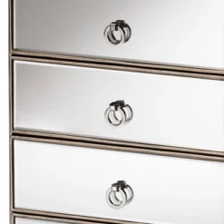 Ewan Mirrored 3 Drawer Nightstand Silver - Baxton Studio 10 Ewan Mirrored 3 Drawer Nightstand Silver - Baxton Studio -Baxton Studio GUEST 78af1214 ba03 4f99 9a22 c667356e9def