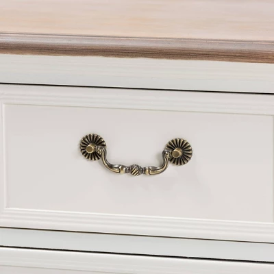 Amalie 4 Drawer Accent Dresser White/Oak - Baxton Studio 5 Amalie 4 Drawer Accent Dresser White/Oak - Baxton Studio - Image 5