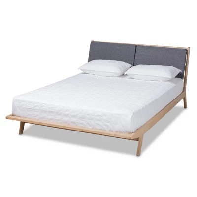 Emile Fabric Upholstered Platform Bed - Baxton Studio 7 Emile Fabric Upholstered Platform Bed - Baxton Studio - Image 7