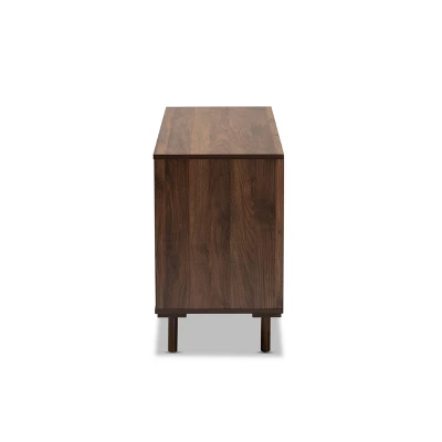 6 Drawer Wood Dresser And Meike Two-Tone Walnut/White - Baxton Studio 3 6 Drawer Wood Dresser And Meike Two-Tone Walnut/White - Baxton Studio - Image 3