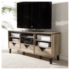 Wales Modern And Contemporary TV Stand For TVs Up To 55" Light Brown - Baxton Studio 7 Wales Modern And Contemporary TV Stand For TVs Up To 55" Light Brown - Baxton Studio -Baxton Studio GUEST 7b8e80d2 a6ca 4d31 9499 8316349e1399