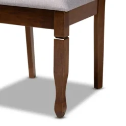 5pc Leon Modern Fabric Upholstered And Wood Dining Set Gray/Walnut - Baxton Studio -Baxton Studio GUEST 7c27a263 e223 4921 82fd cd86d2fe72d5