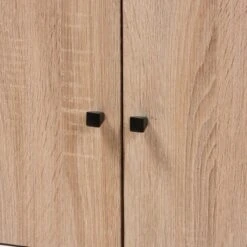 Bastien Light Oak 6 Shelf TV Stand For TVs Up To 60" White/Brown - Baxton Studio 13 Bastien Light Oak 6 Shelf TV Stand For TVs Up To 60" White/Brown - Baxton Studio -Baxton Studio GUEST 7c28ee66 7429 44a6 9a73 49bbae7a77e4