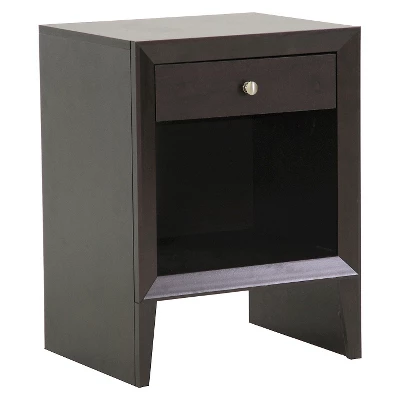 Leelanau Modern Accent Table And Nightstand Brown - Baxton Studio 1 Leelanau Modern Accent Table And Nightstand Brown - Baxton Studio