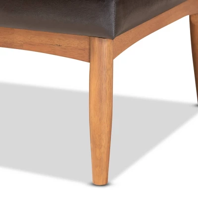 2pc Riordan Wood Dining Nook Banquette Set - Baxton Studio 4 2pc Riordan Wood Dining Nook Banquette Set - Baxton Studio - Image 4