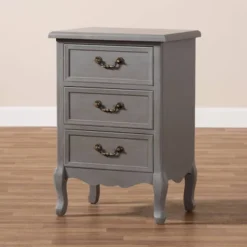 3 Drawer Capucine Finished Wood Nightstand Gray - Baxton Studio 10 3 Drawer Capucine Finished Wood Nightstand Gray - Baxton Studio -Baxton Studio GUEST 7d42b26d e8cb 4aef a849 f0abe9e78be0