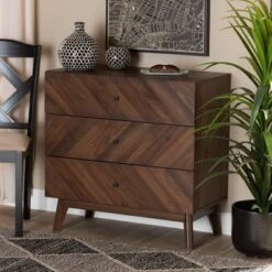 Hartman Wood 3 Drawer Storage Chest Walnut Brown - Baxton Studio -Baxton Studio GUEST 7e706b8a 77e3 4fe5 b23f 689f23d6307f