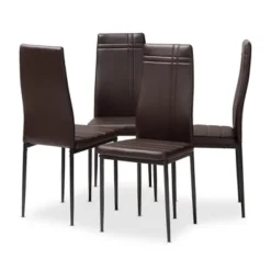 Set Of 4 Matiese Modern And Contemporary Faux Leather Upholstered Dining Chairs - Baxton Studio -Baxton Studio GUEST 7ed5abc3 0c49 4cb4 a389 e85d6f8b7bab