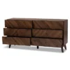 Hartman Wood 6 Drawer Dresser Walnut Brown - Baxton Studio