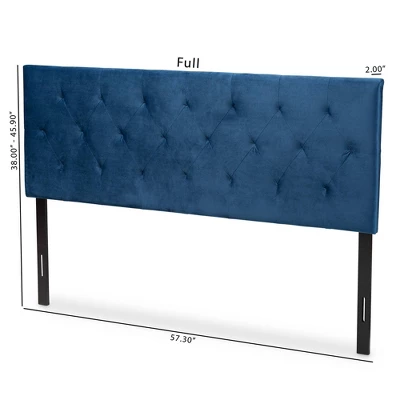 Felix Velvet Fabric Upholstered Headboard - Baxton Studio 5 Felix Velvet Fabric Upholstered Headboard - Baxton Studio - Image 5