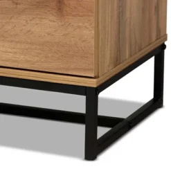 Franklin Wood And Metal 5 Drawer Bedroom Chest Oak/Black - Baxton Studio 11 Franklin Wood And Metal 5 Drawer Bedroom Chest Oak/Black - Baxton Studio -Baxton Studio GUEST 8017dc2e 116c 427c 81de a8fbeefd2ecb