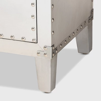 Carrel Metal 5 Drawer Accent Chest Silver - Baxton Studio 5 Carrel Metal 5 Drawer Accent Chest Silver - Baxton Studio - Image 5