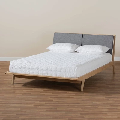 Emile Fabric Upholstered Platform Bed - Baxton Studio 6 Emile Fabric Upholstered Platform Bed - Baxton Studio - Image 6