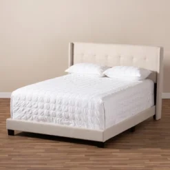 Lisette Fabric Upholstered Bed - Baxton Studio -Baxton Studio GUEST 80e12b56 f97e 43a6 83f6 2673bd73024d
