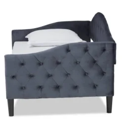 Benjamin Velvet Fabric Upholstered And Wood Daybed - Baxton Studio 12 Benjamin Velvet Fabric Upholstered And Wood Daybed - Baxton Studio -Baxton Studio GUEST 8134d2b4 f3a1 4ae1 8e52 6e78e98a752c