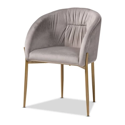 Ballard Velvet Fabric Upholstered Metal Dining Chair - Baxton Studio 10 Ballard Velvet Fabric Upholstered Metal Dining Chair - Baxton Studio - Image 10
