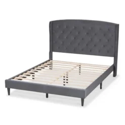 Joanna Velvet Fabric Upholstered And Wood Platform Bed - Baxton Studio 9 Joanna Velvet Fabric Upholstered And Wood Platform Bed - Baxton Studio -Baxton Studio GUEST 8247d019 a2c1 4e70 9bc1 3a90d683ff1b