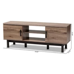 2 Door Arend Two-Tone Wood TV Stand For TVs Up To 55" Brown - Baxton Studio 10 2 Door Arend Two-Tone Wood TV Stand For TVs Up To 55" Brown - Baxton Studio -Baxton Studio GUEST 8267ab14 5a30 4398 a48a d51c60dec39a