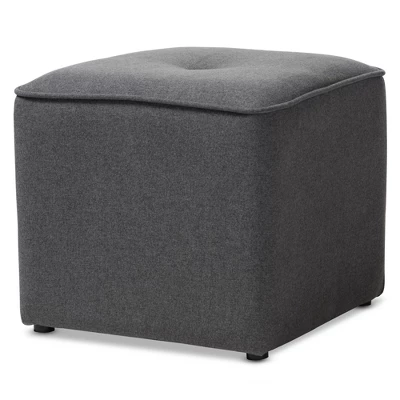 Corinne Modern And Contemporary Fabric Upholstered Ottoman - Baxton Studio 6 Corinne Modern And Contemporary Fabric Upholstered Ottoman - Baxton Studio - Image 6