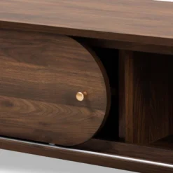 Dena Wood And Gold TV Stand For TVs Up To 60" Walnut - Baxton Studio 12 Dena Wood And Gold TV Stand For TVs Up To 60" Walnut - Baxton Studio -Baxton Studio GUEST 83be0994 6b29 4ae2 9bbe 89f78d197266